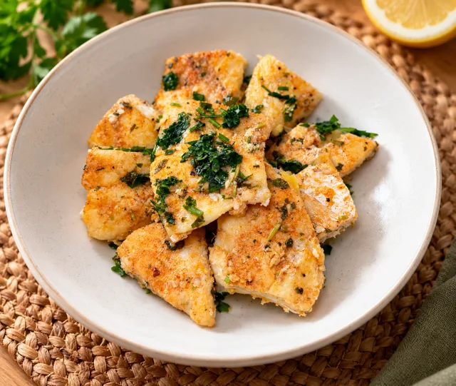 Bacalao Salvaje de Alaska · Limón, Ajo y Perejil