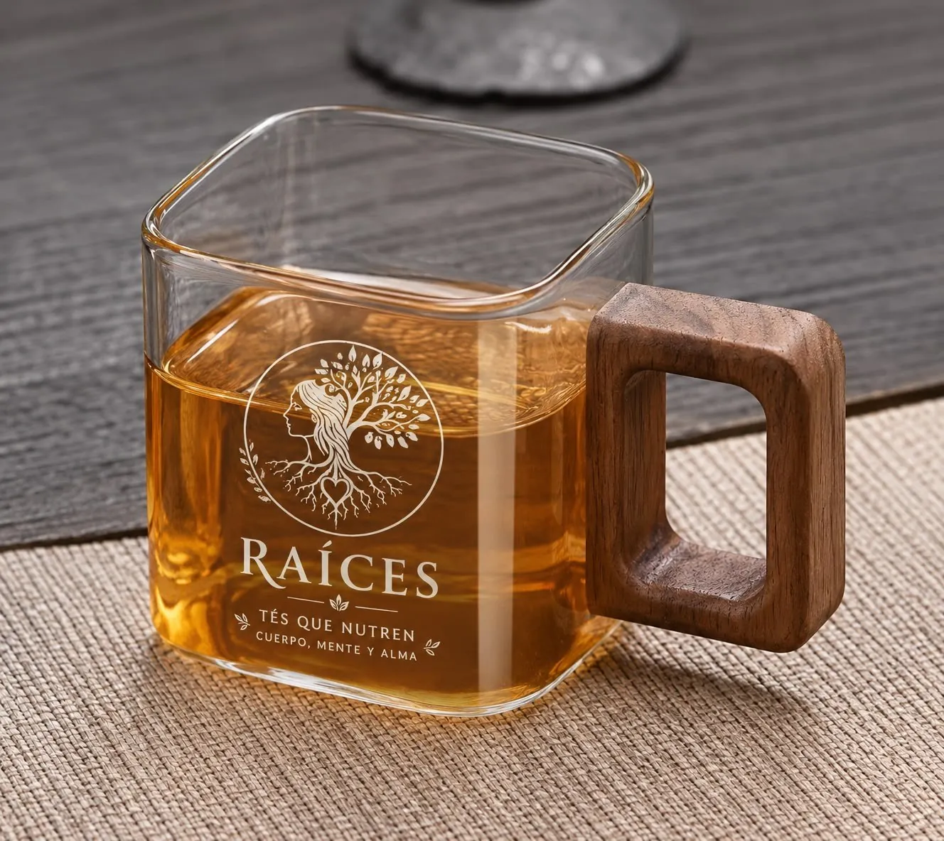 Taza de Vidrio de Raíces