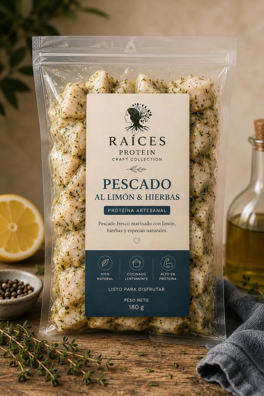 Pescado al Limón & Hierbas de Raíces